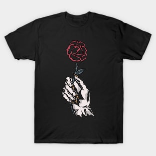 Hand and rose T-Shirt